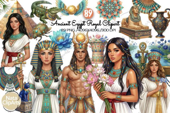 Ancient Egypt Royal Clipart Set