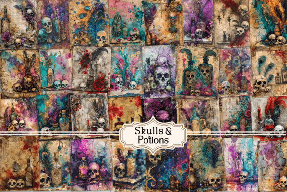 Book of Shadow Skulls Potions Paper: A Practical Guide for Gothic Crafters