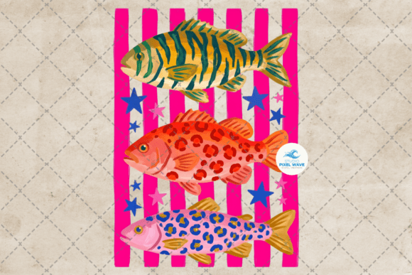 Bringing Bold Coastal Energy to Design: The Rise of the Preppy Fish Summer Vibes PNG