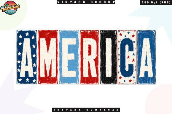 Distressed USA America Patchwork PNG: The Ultimate Vintage Patriotic Design