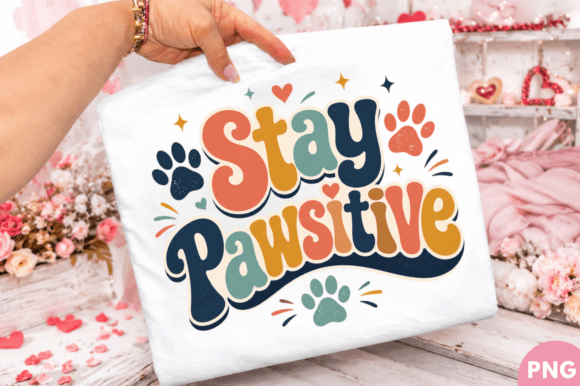 Empowering Pet-Lover Brands with the Stay Pawsitive Cute Dog Lover T-shirt PN Design