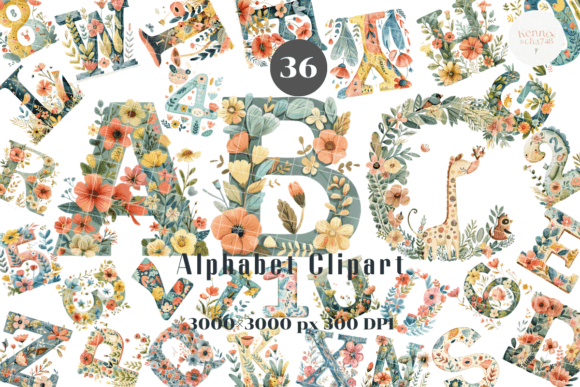 Floral Letters: Elevating Your Creative Projects with High-Resolution Digital Assets