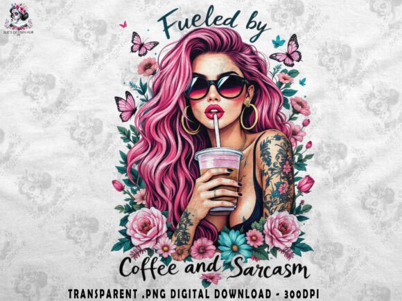 Fueled by Coffee Sarcasm: A Design Asset for Creative Workflows
