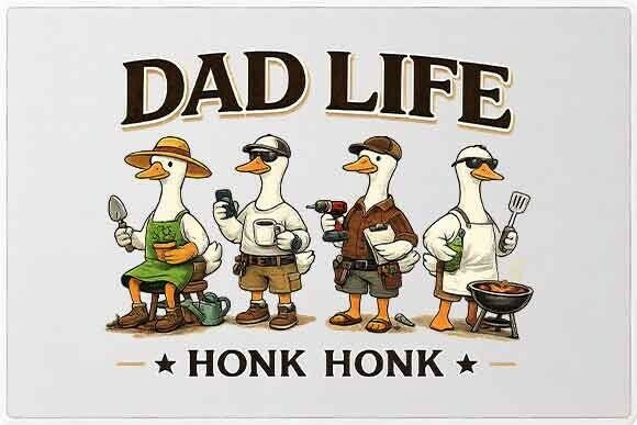 Funny Dad Life Goose Graphic PNG