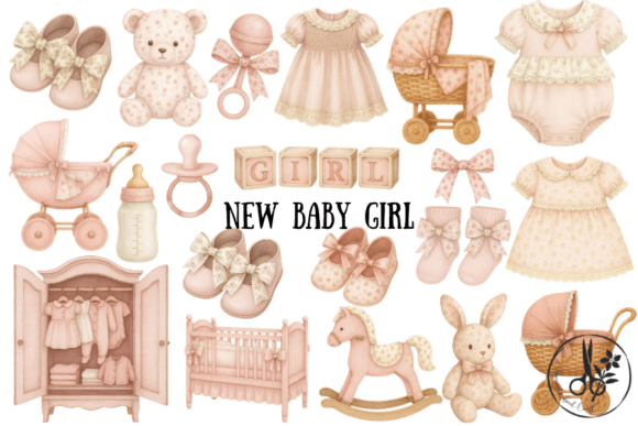 New Baby Girl Bundle - Png Pdf Clipart: A Practical Resource for Creators