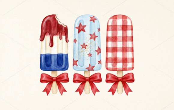 Patriotic Popsicle Ice Cream Summer PNG