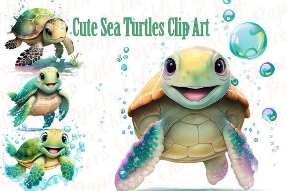 Sea Turtle Clipart, Cute Baby Turtle PNG: A Strategic Asset for Visual Communication