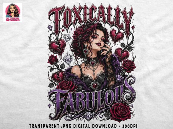 Toxically Fabulous PNG Gothic Glam Design