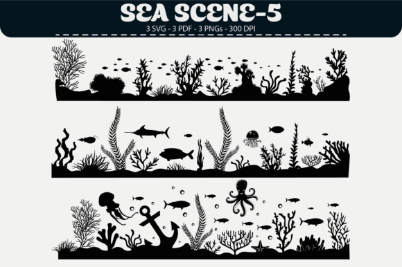 Underwater Scene Borders – 3 Designs: An Evaluation