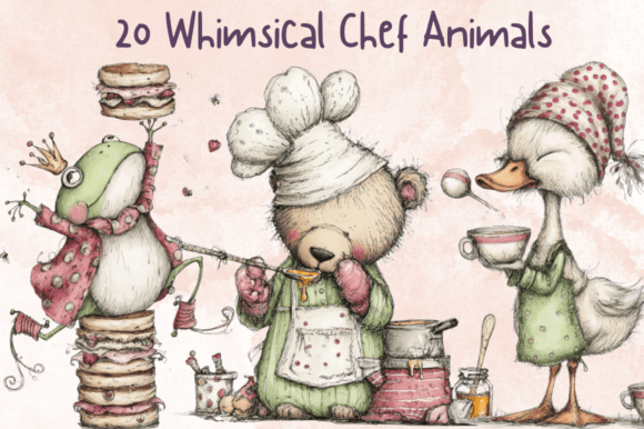 Whimsical Chef Animals Clipart Set: A Guide to Quirky Kitchen Illustrations
